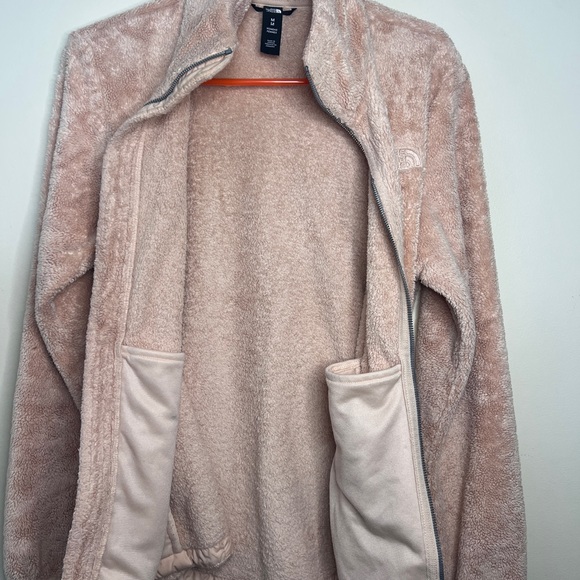 The North Face Fleece Jacket Womens size M Pink Full Zip Sherpa Pockets - Picture 8 of 8